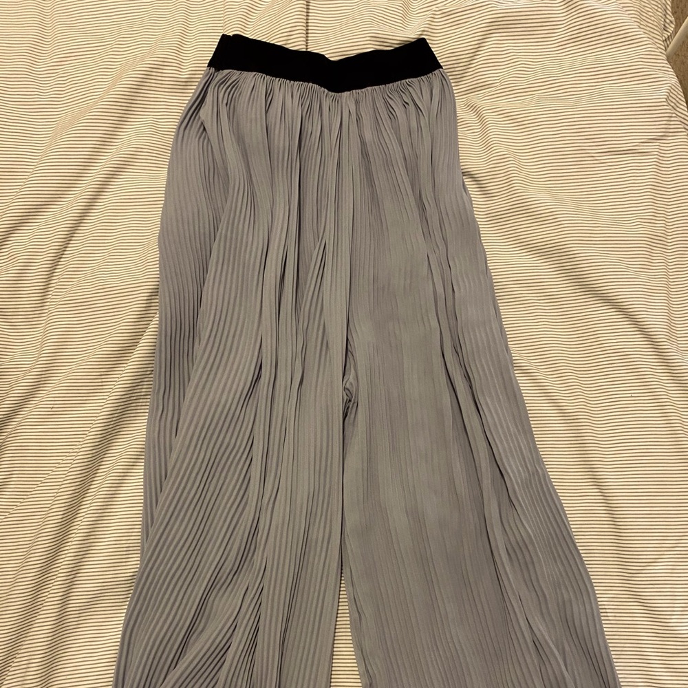Zara Blue Pleated Boho Pants